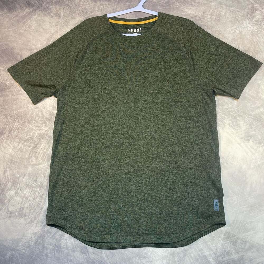 Rhone Green Heather Performance Athletic Short Sleeve T-Shirt Men's Size M